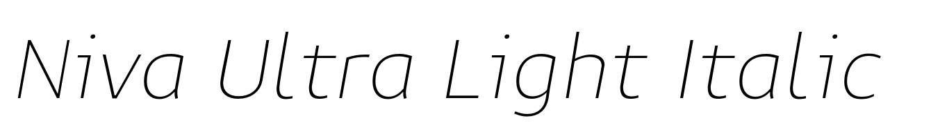Niva Ultra Light Italic